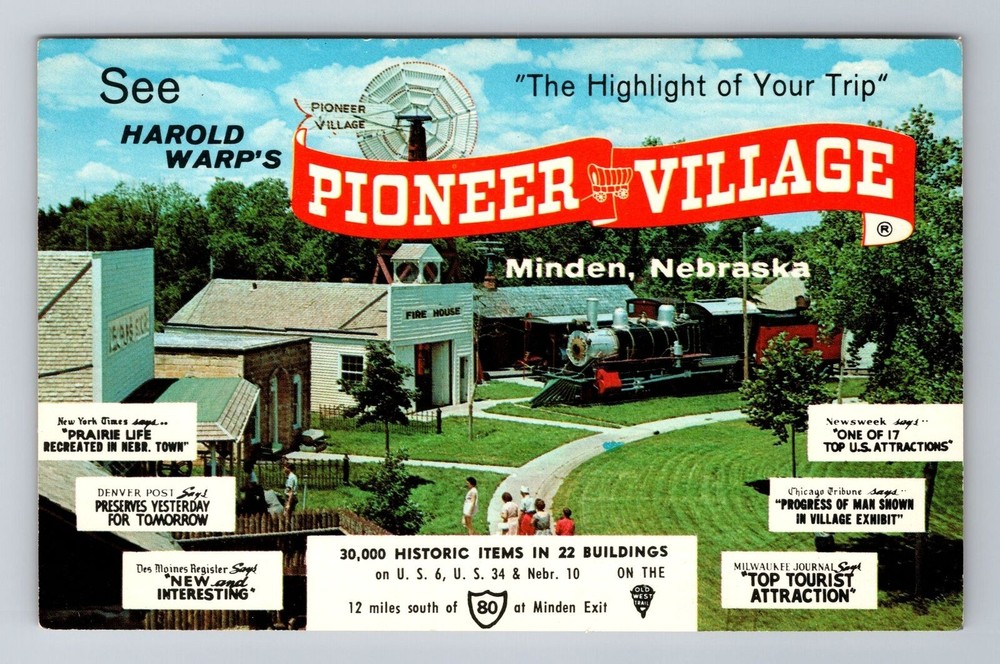 Minden NE-Nebraska, Scenic Banner Greetings, Antique, Vintage Souvenir Postcard