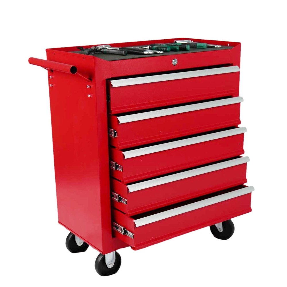 5-Drawer Rolling Tool Chest Tool Storage Cabinet Garage Chest Tool Box w/Wheels