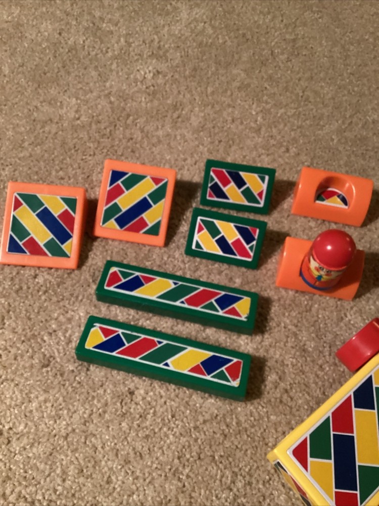 Hilco Magnetic Blocks Colorful Stripes with Cars and People for Creative Play