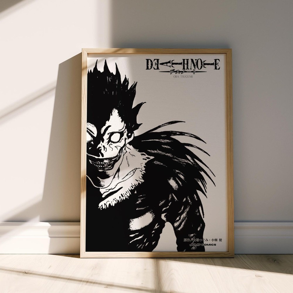 Death Note Poster – Ryuk Anime Wall Art Print, Kira L Manga Decor