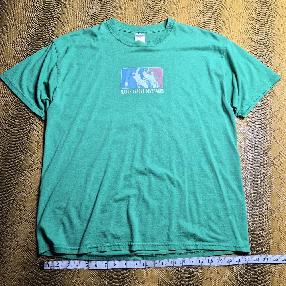 VTG Y2K SOBE racing Green Logo Down Shirt Sz XL