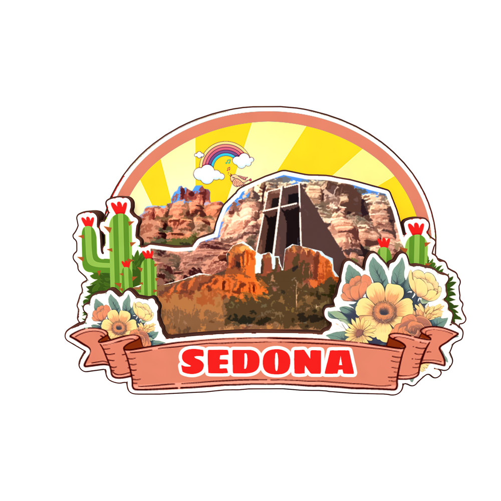 Sedona Arizona USA Refrigerator magnet 3D travel souvenirs wood craft