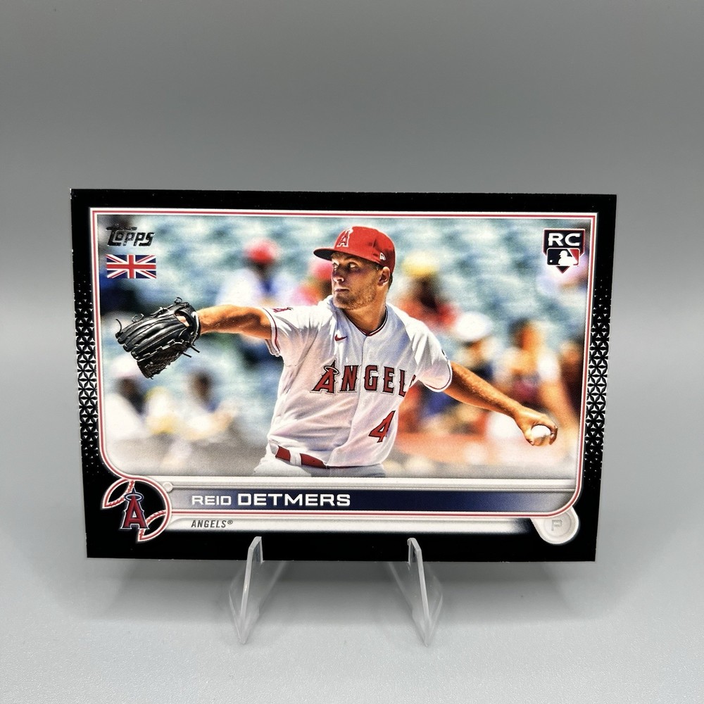 Reid Detmers RC /125 2022 Topps UK Black Border Rookie Angels Parallel #106