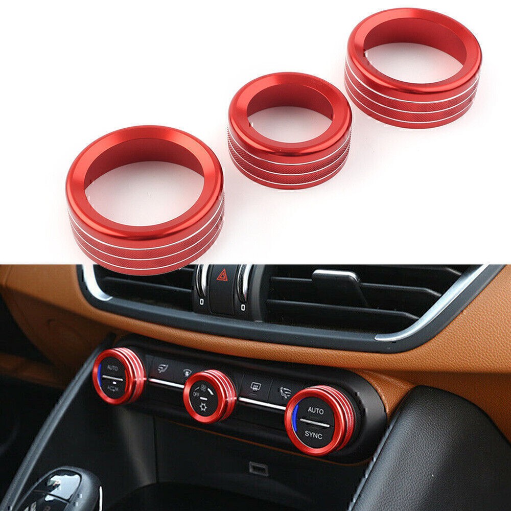 For Alfa Romeo Giulia Stelvio 2017-20 Console AC Air Conditioning knob Cover US