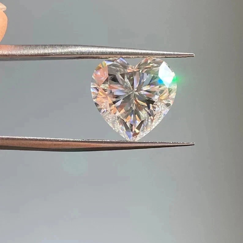 Lab Grown 4 Ct Stunning Color Diamond Heart Shape VVS1 D Grade Certified Stone