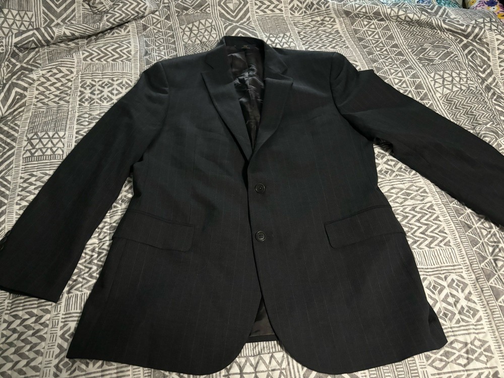 Brooks Brothers 346 Stretch Wool Black Men's 2-Button 43R Blazer Sport Coat