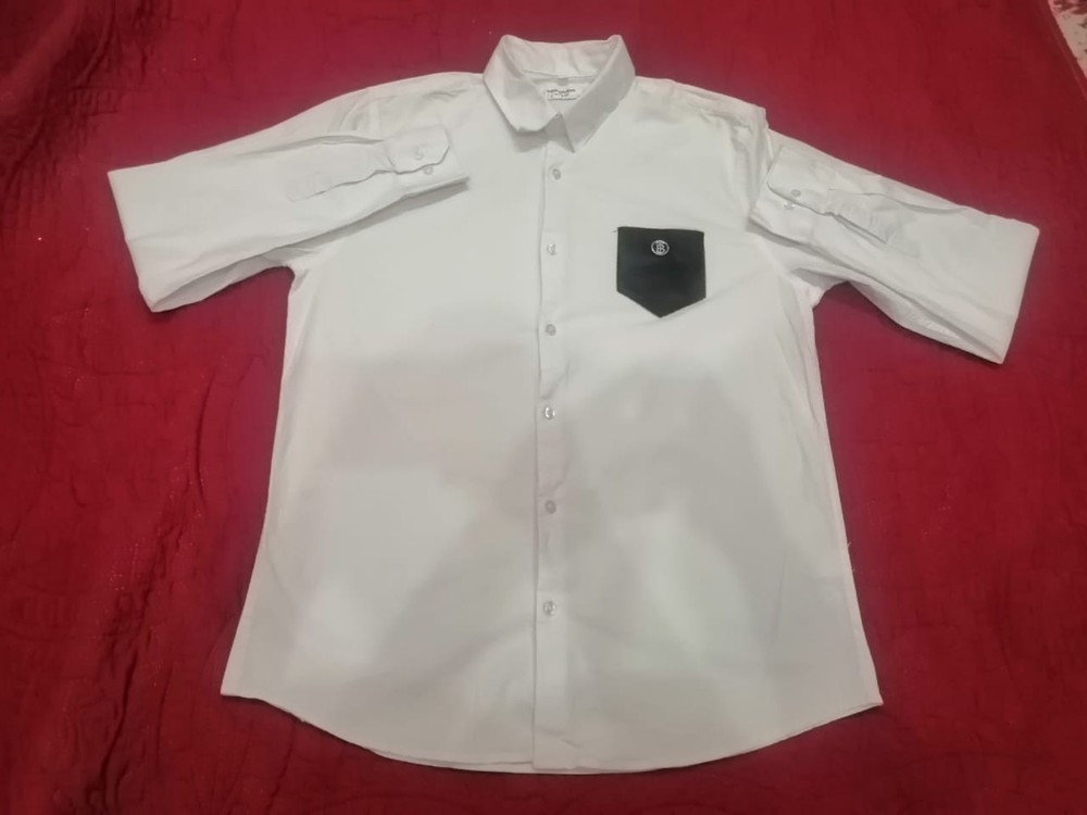 THOM BROWNE Men's formal white shirt, size 3XL