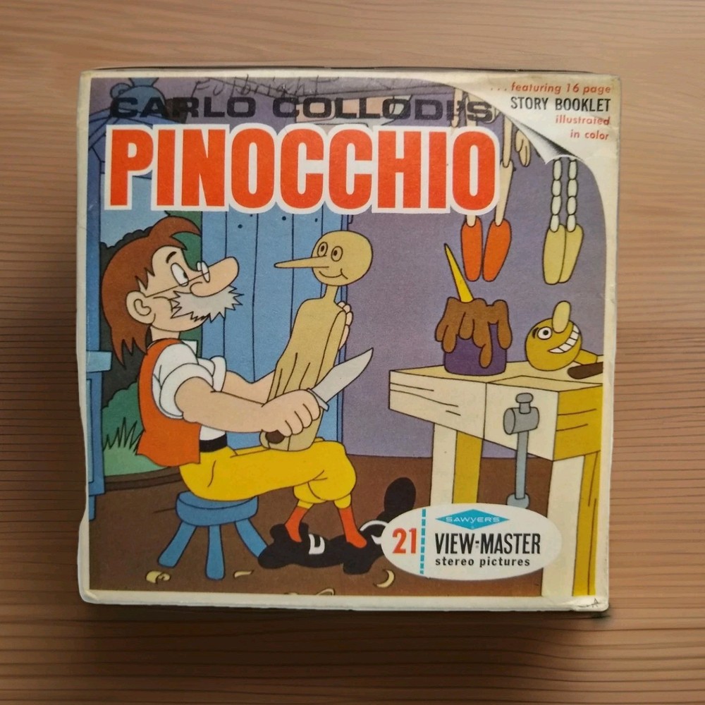 PINOCCHIO - 3 Reel Set + Booklet View-Master Carlo Collodi's