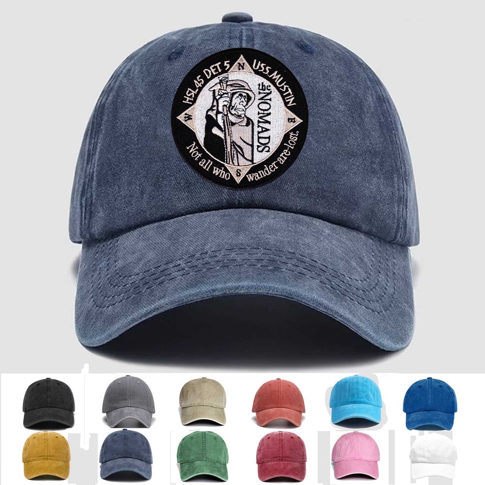Custom Personalization Embroidered HSL-45 Det 5 USS Mustin, Veteran Cap, Gift