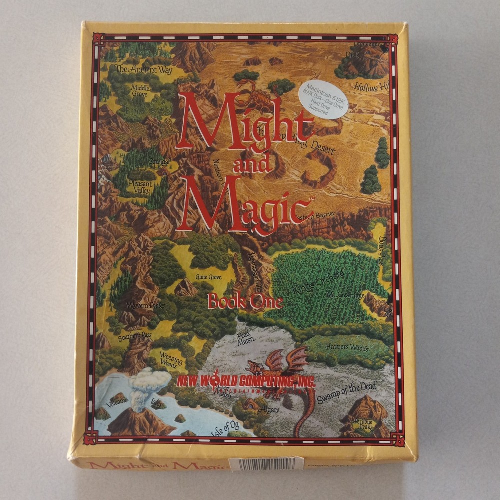 Vtg Might And Magic Book One PC Game Macintosh 512k - Incomplete No Map, Book