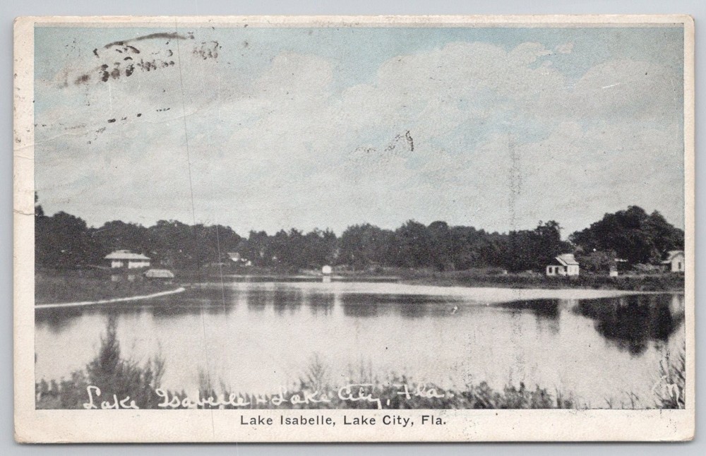 Lake Isabelle Lake City FL Florida Postcard 1907 Auburn PC Mfg Co Posted