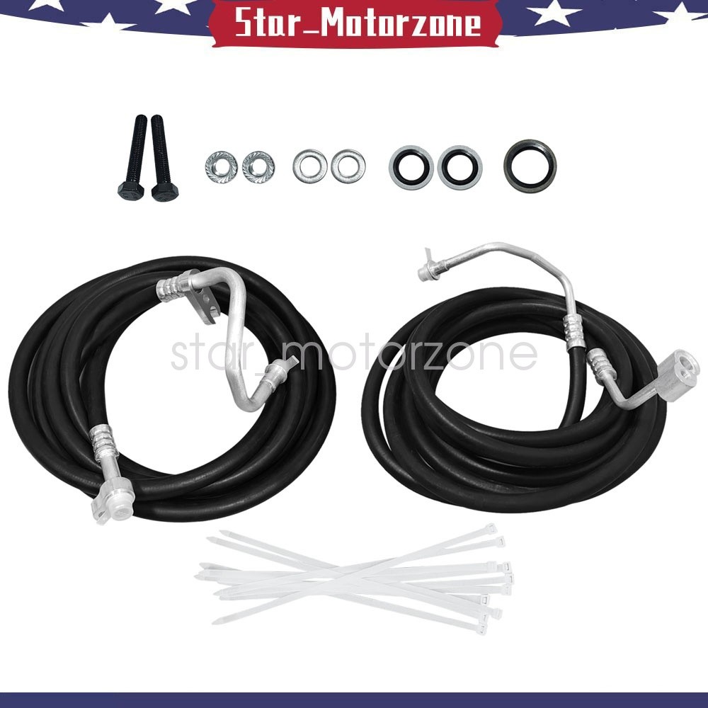 Rear Auxiliary AC Hoses Lines Kit for 2007-14 Chevy Suburban GMC Yukon Cadillac