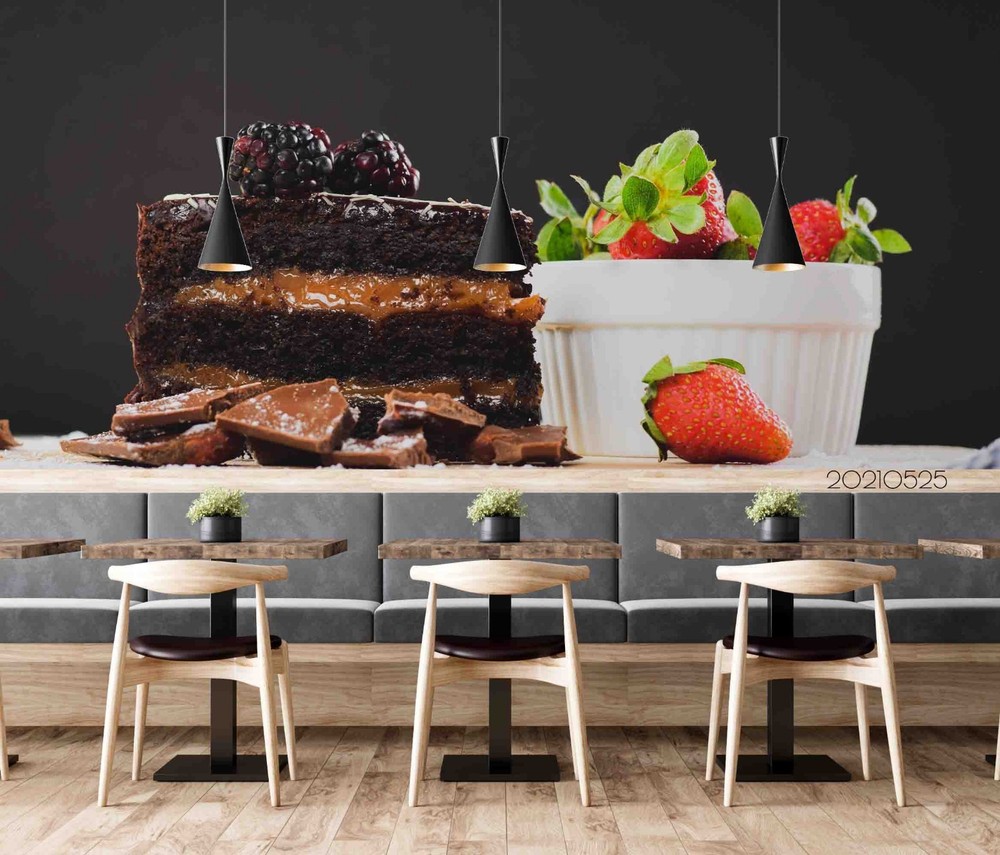3D Cake Food Wall Murals Wallpaper Murals Wall Sticker 5