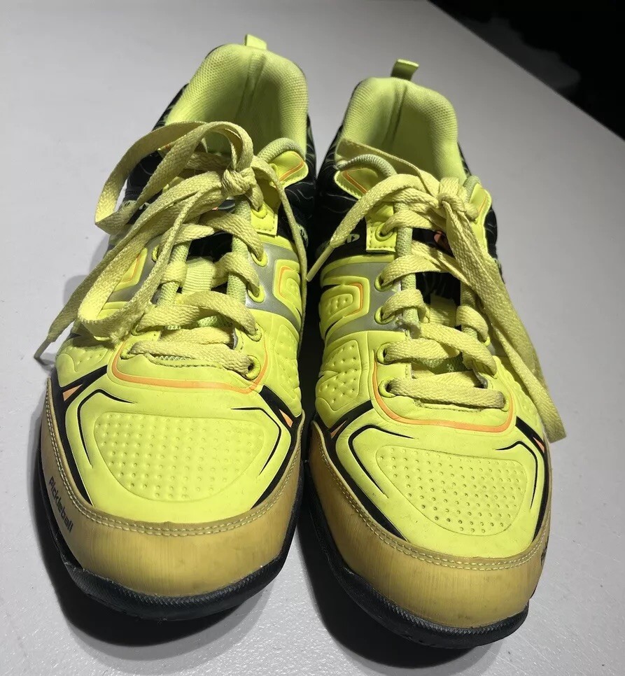Acacia Sneakers Men's 12 Pickleball Shoes Dinkshot ll  Yellow Sports Athletic-image