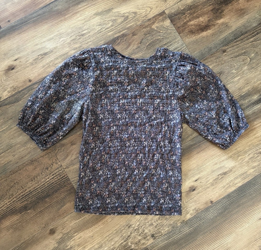 Vylette Floral Puff Sleeve Top Size S