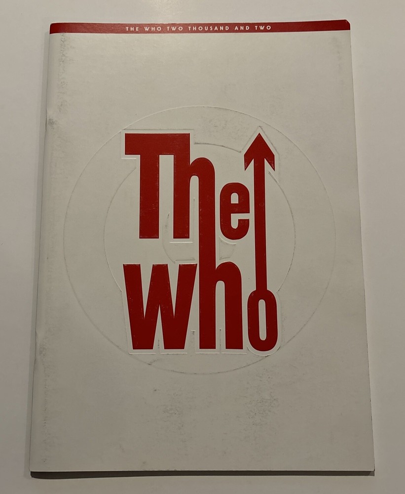 Vintage THE WHO 2002 CONCERT TOUR PROGRAM Daltrey Townshend Entwistle