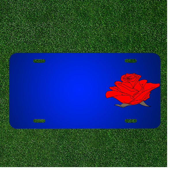 Custom Personalized License Plate With Add Names To Floral Flower Nature