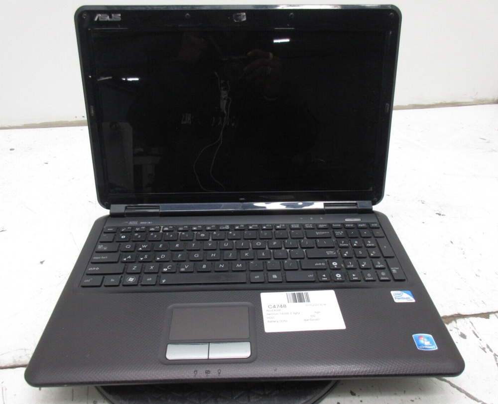 Asus K50I Laptop Intel Pentium Dual Core 4GB Ram No HDD or Battery