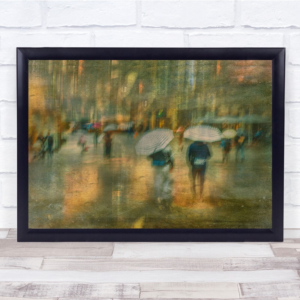 Regen Strasse Street Two Blue And White Wall Art Print