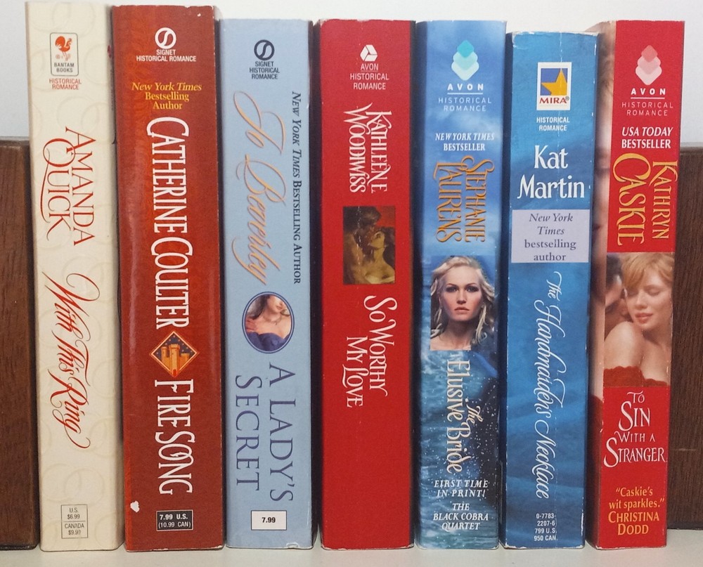 Lot of 7 Historical Romance novels (PB) Amanda Quick, Kat Martin, Jo Beverly +