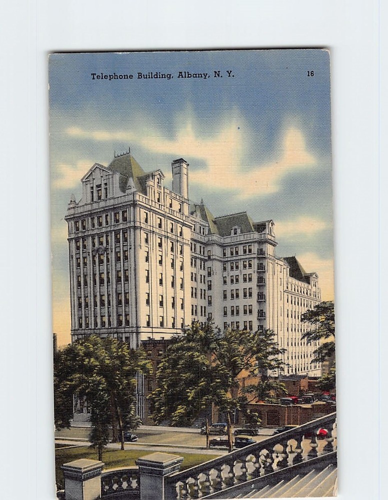 Postcard Telephone Building Albany New York USA