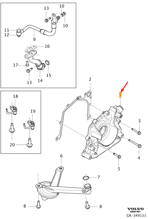 VOLKO V60 MK1 Genuine Oil Pump 31422232 Brand New