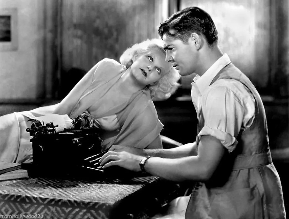 Jean Harlow And Clark Gable Typewriter  4x6 Picture Celebrity Print