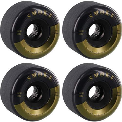 Blood Orange Smoke Black/Gold Longboard Skateboard Wheels - 69mm 84a (Set of 4)