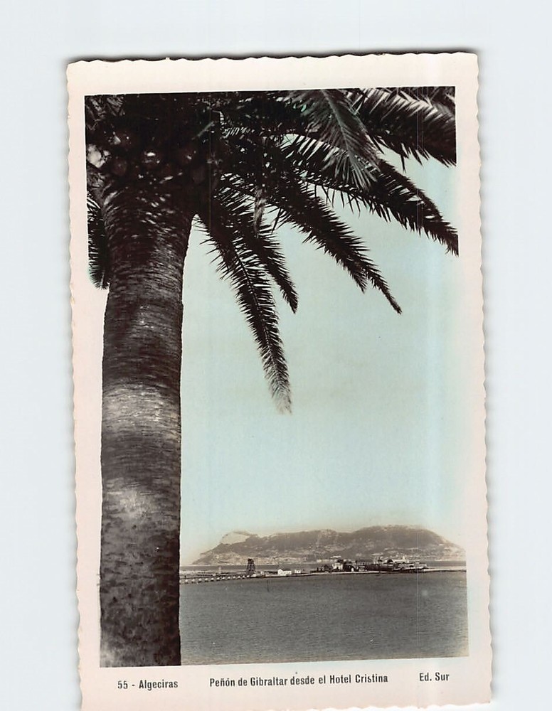Postcard Peñon de Gibraltar desde el Hotel Cristina Algeciras Spain