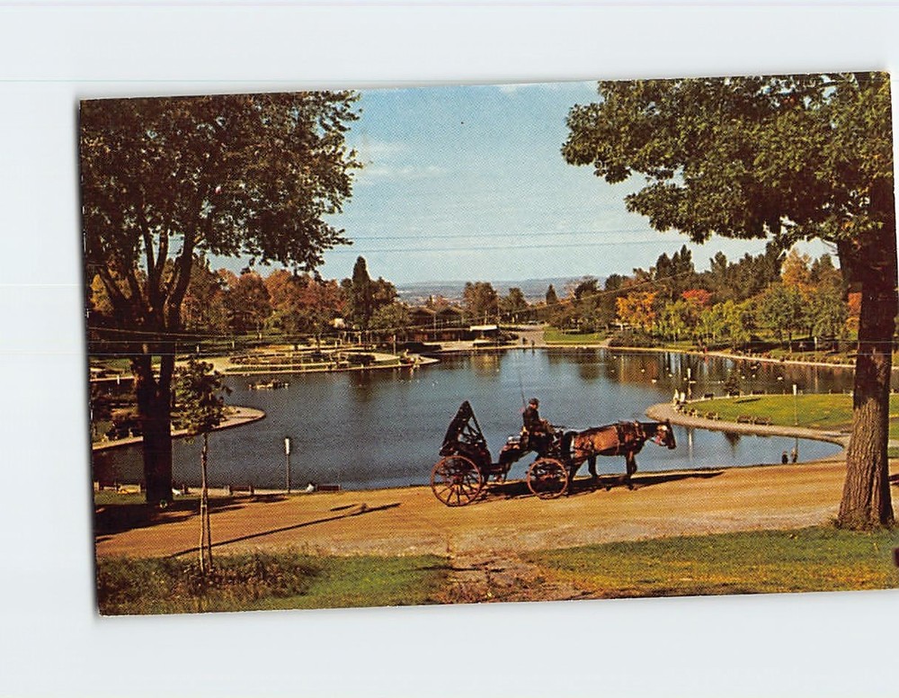 Postcard Beaver Lake on Mount Royal Montreal Canada