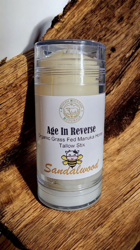 Organic Grass-Fed Tallow Manuka Honey Balm Stick for Face & Body Anti-Aging