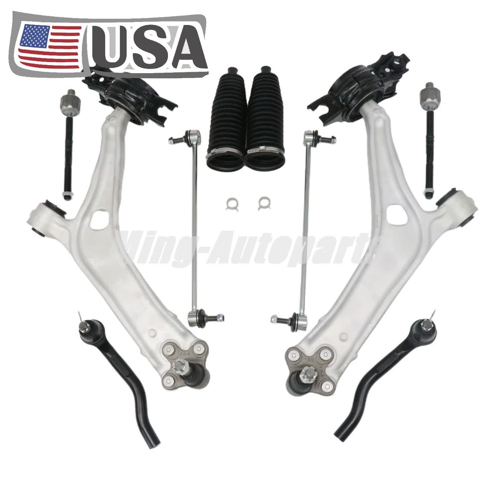 12Pc Front Lower Control Arm Ball Joint Links Tie Rod for 2018-22 Honda Accord