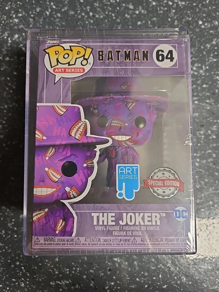 Boxed Funko Pop! Batman The Joker Art Series #64 Special Edition Hard Case