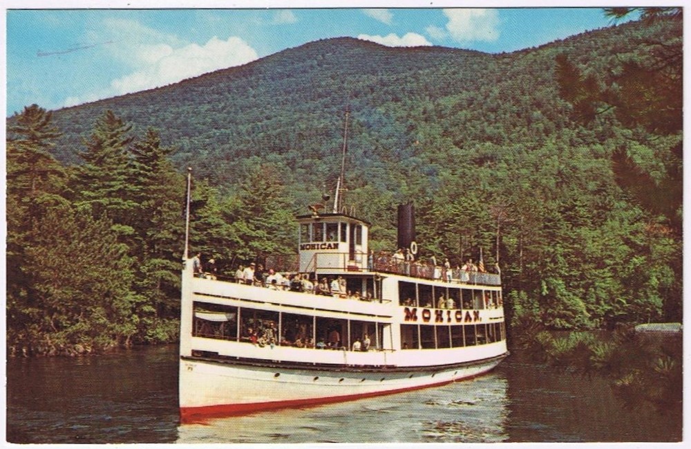 Postcard MV Mohican In Paradise Bay Lake George New York