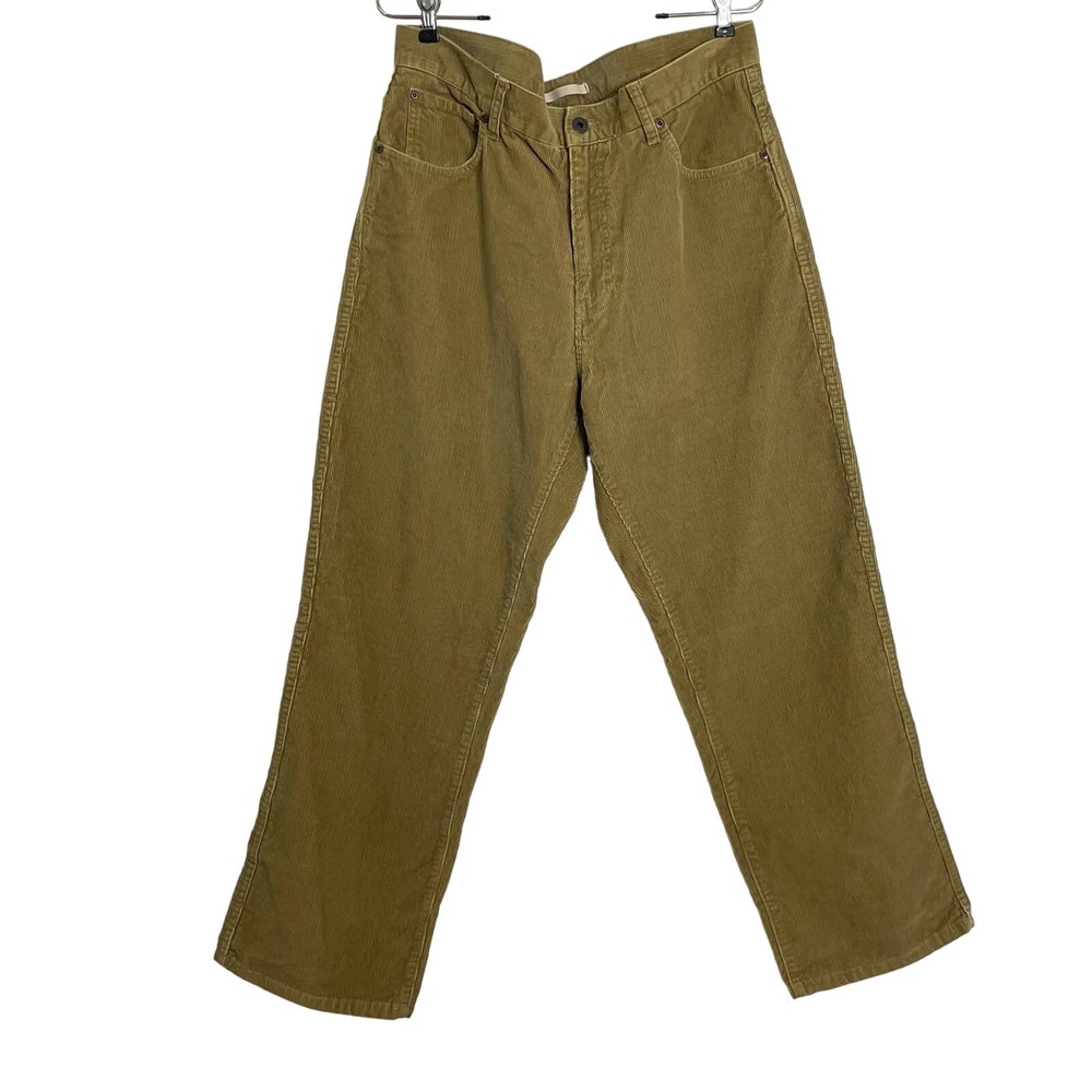 L.L.Bean Men's Straight Leg Corduroy Pants Light Brown Tan Size 38x30