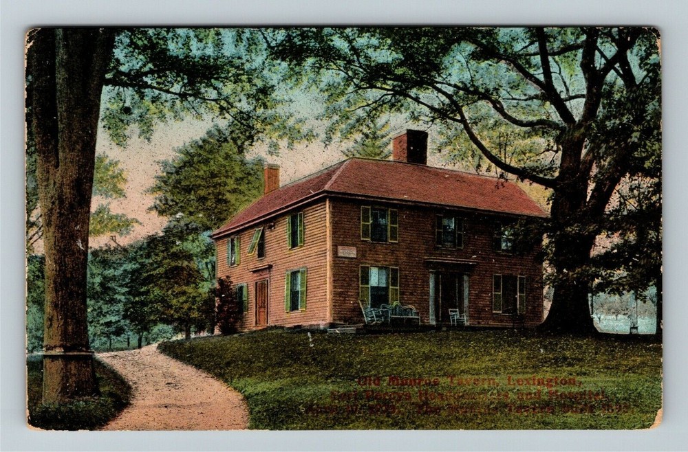 Lexington MA-Massachusetts, Old Munroe Tavern Vintage Souvenir Postcard