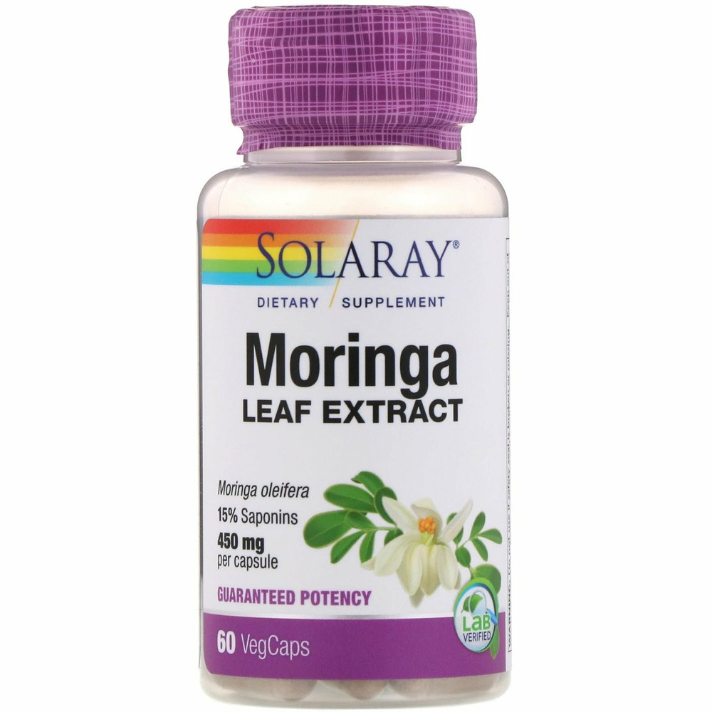 Solaray - Guaranteed Potency Moringa Leaf Extract 450 mg. - 60 Vegetarian Capsul