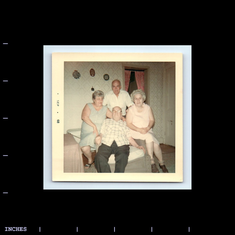 Square Color Photo OLDER MEN WOMEN IN LIVING ROOM 1968