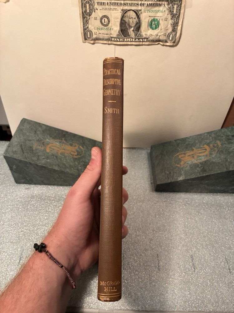 Rare 1916 Practical Descriptive Geometry William G Smith Hardcover