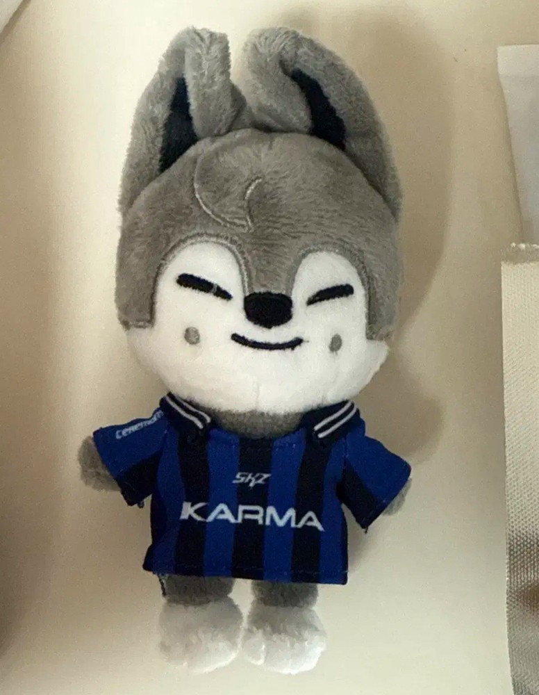 Stray Kids SKZOO KARMA Wolf Chan Plush Doll Keychain Official K-POP