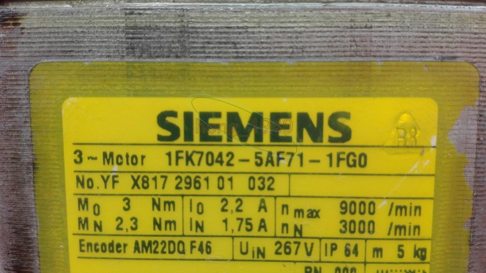 One Used Siemens Servo Motor 1Fk7042-5Af71-1Fg0