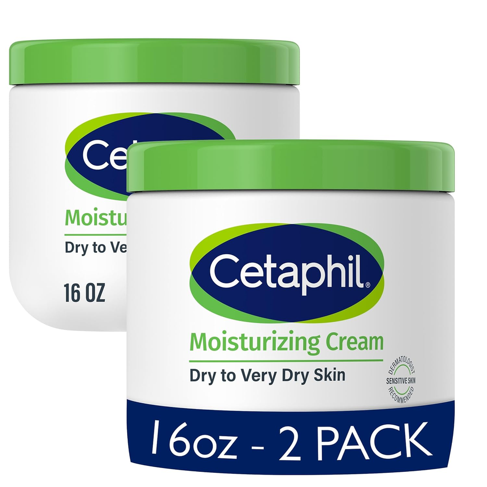 Dual-Pack 16 Oz Sensitive Skin Face & Body Moisturizer for Dry to Very Dry Skin Fragrance-Free