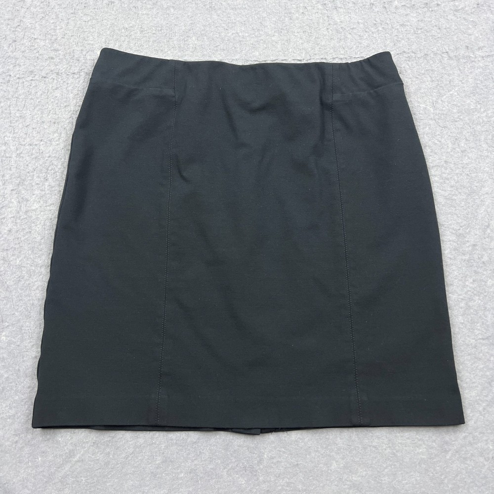 J. Jill Ponte Pencil Skirt Women's Medium Black Pull On Stretch Office Preppy