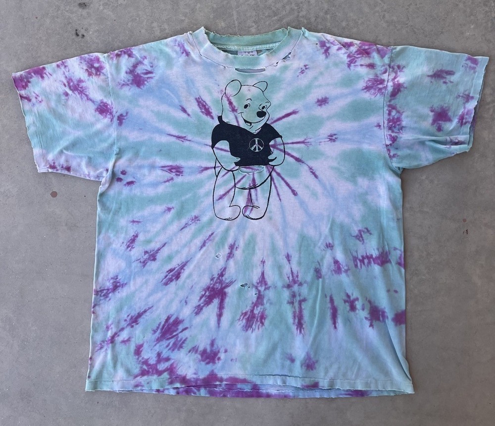 Vintage Grateful Dead Shirt XL Winnie The Pooh Parking Lot Tie Dye Distressed