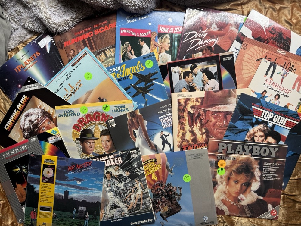 🎥 LaserDisc Mega Bundle – Top Gun, Bond, JFK, Dirty Dancing, Indiana Jones ++