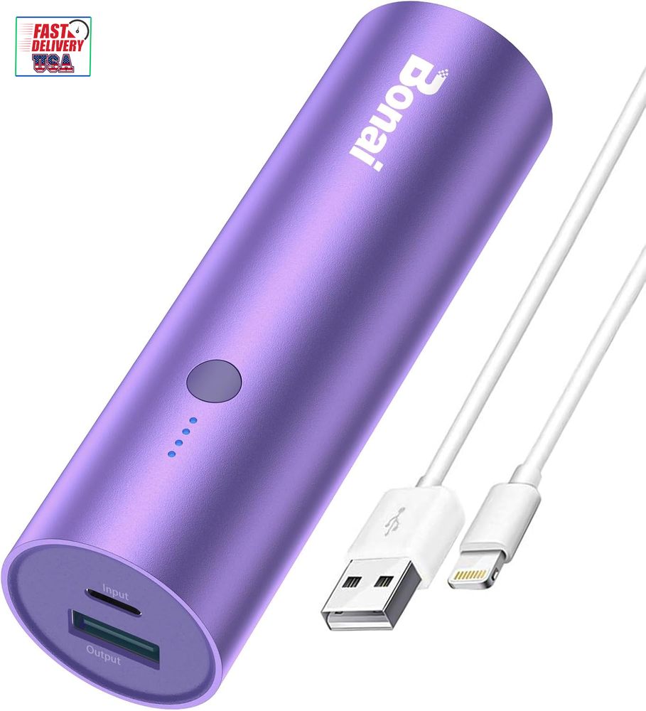 Portable Charger Power Bank 5000Mah (Ultra-Compact)(Aluminum)(Travel) External B