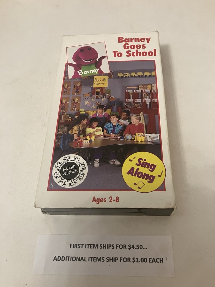 VHS Tape    Barney Goes to School    $3.00   Shipping $4.50/$1.00