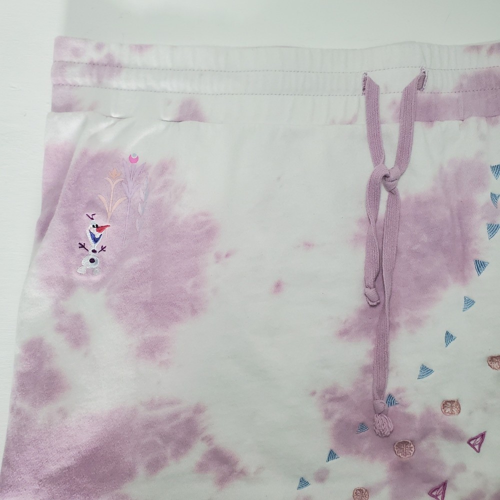 Disney Parks Frozen Olaf Tie Dye Skirt Womens Size 1X Lavender Embroidery