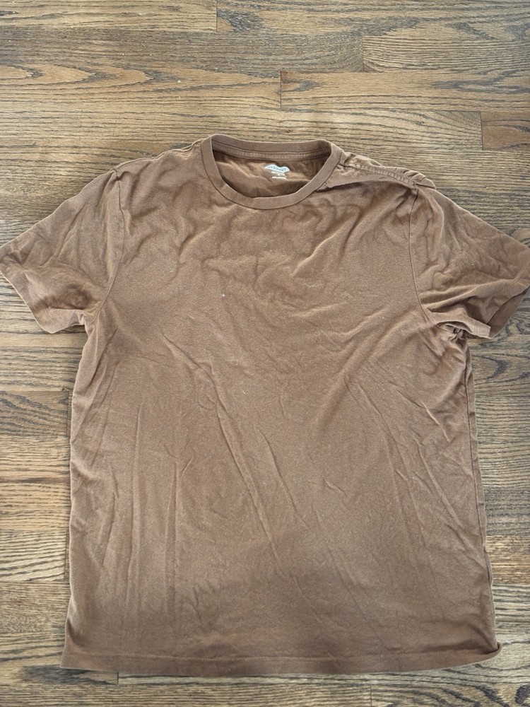 Old Navy Men's Brown Soft Washed Cotton Crew Neck T-Shirt M