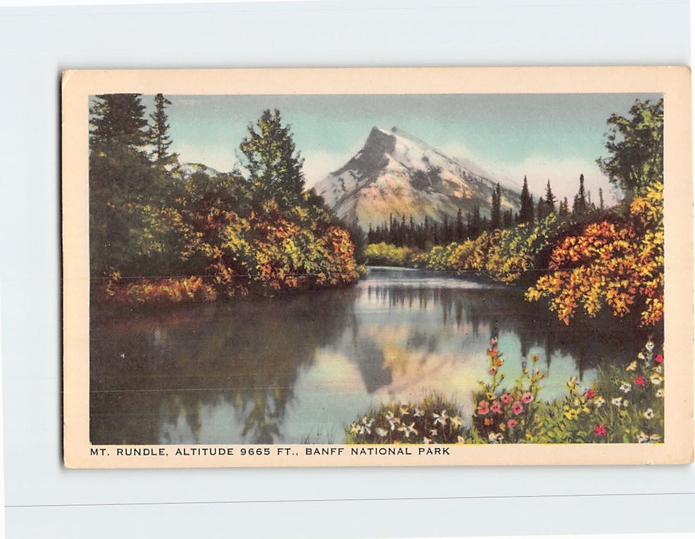 Postcard Mount Rundle Banff National Park Alberta Canada